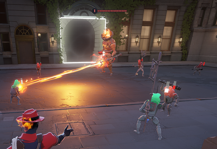 Troopers fighting in lane